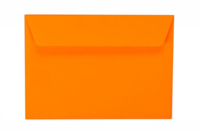 Sobres DIN C6 adhesivos, naranja neón