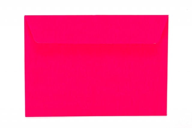 Sobres DIN C6 adhesivos, rosa neón