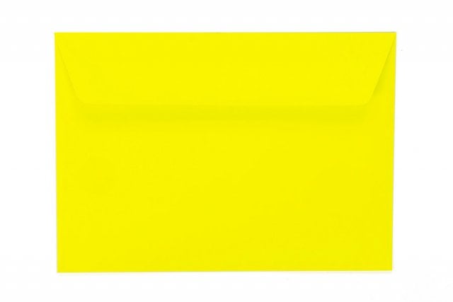 Sobres DIN C6 adhesivos, amarillo neón