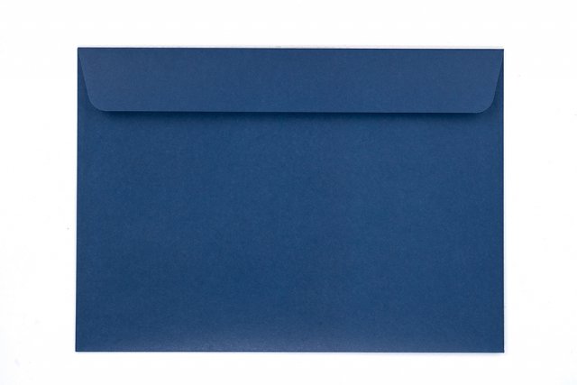 Sobres DIN C5 adhesivos, impresión azul oscuro