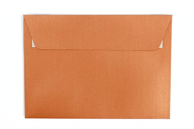 Sobres DIN C6 adhesivos, cobre nacarado