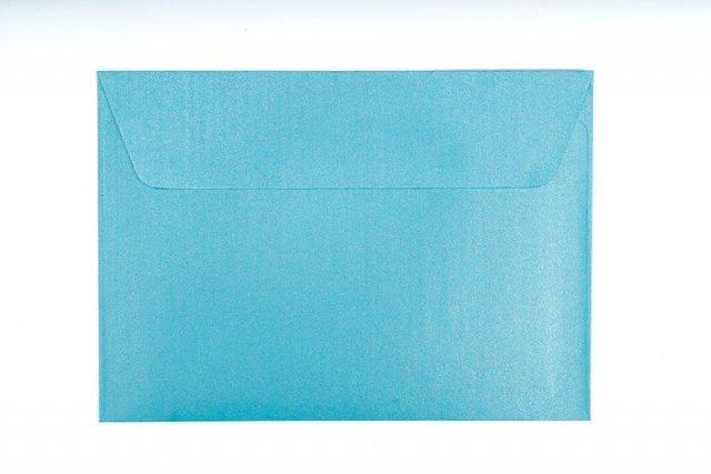 Sobres DIN C6 adhesivos, azul nacarado