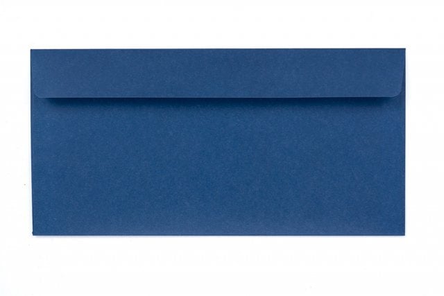 Sobres DIN largo adhesivo, impresión azul oscuro