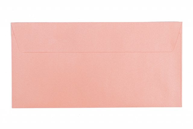 Sobres DIN adhesivo largo, rosa nacarado