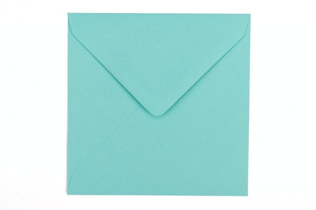 Sobres cuadrados 130x130 mm, azul-verde