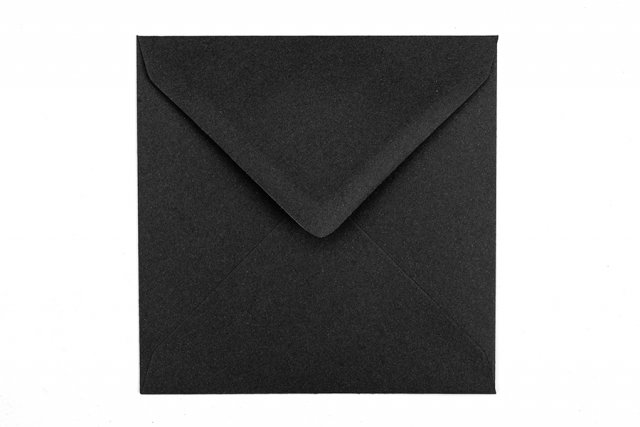 Sobres cuadrados 130x130 mm, negros