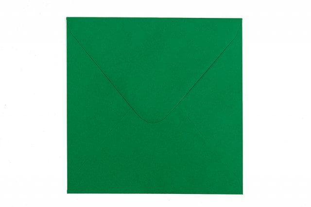 Sobres cuadrados 155x155 mm, verde oscuro