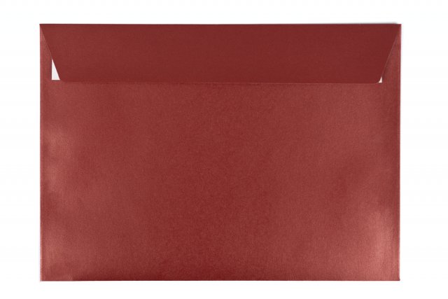 Sobres DIN C5 adhesivos, nácar rojo