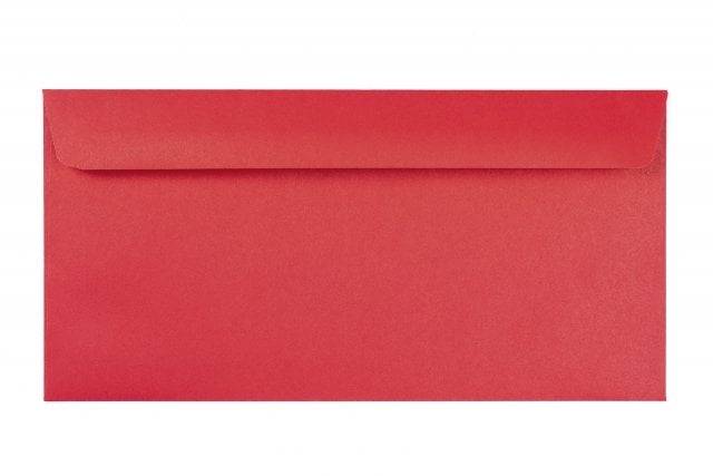 Sobres DIN largo+, impresión en rojo