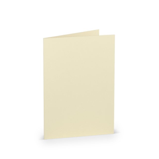 Tarjetas plegables DIN A6, crema