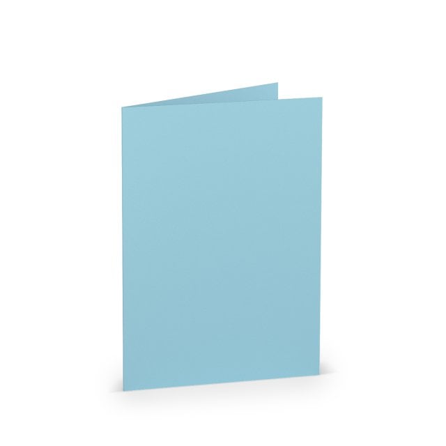 Tarjetas plegables DIN A6, azul claro