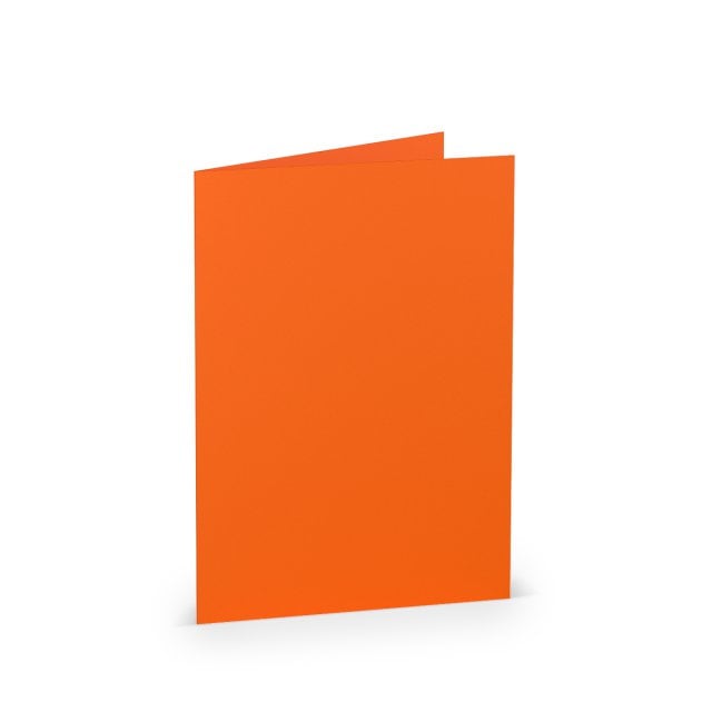 Tarjetas plegables DIN A6, naranja