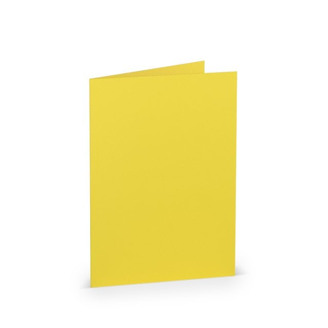 Tarjetas plegables DIN A6, amarillo dorado