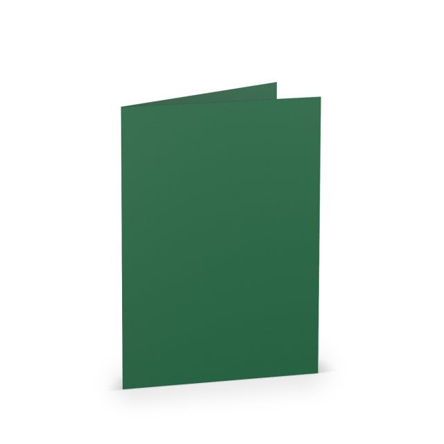 Tarjetas plegables DIN A6, verde oscuro