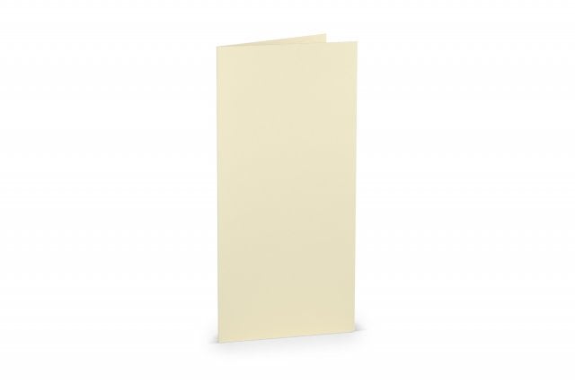 Tarjetas plegables DIN largo, crema