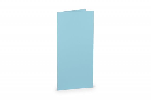 Tarjetas plegables DIN largo, azul claro