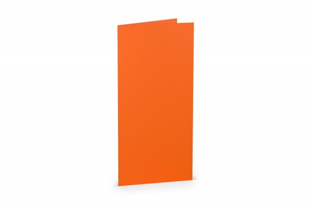 Tarjetas plegables DIN largo, naranja