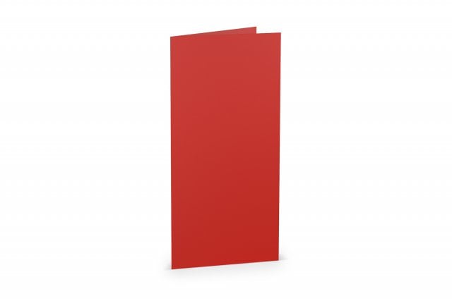 Tarjetas plegables DIN largo, rojas