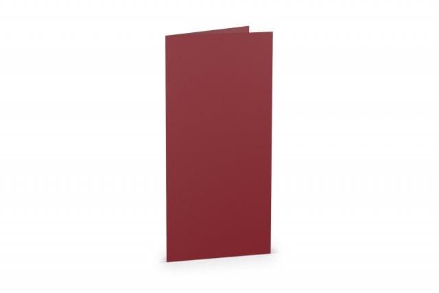 Tarjetas plegables DIN largas, rojo oscuro