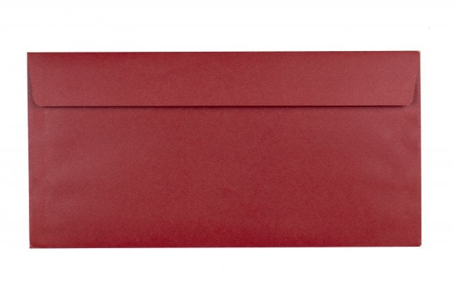 Sobres DIN adhesivo largo, impresión rojo oscuro
