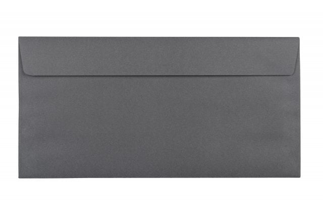 Sobres DIN largo adhesivos, impresión gris oscuro