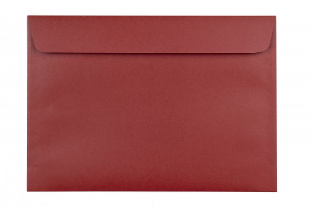 Sobres DIN C5 adhesivos sensibles a la presión, impresión en rojo oscuro