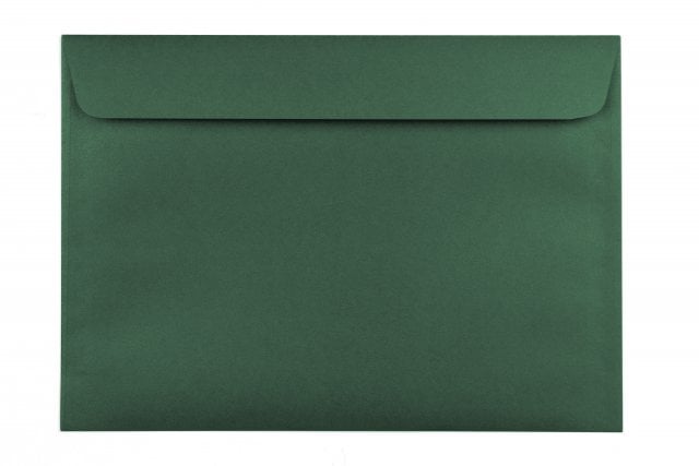 Sobres DIN C5 adhesivos sensibles a la presión, impresión verde oscuro
