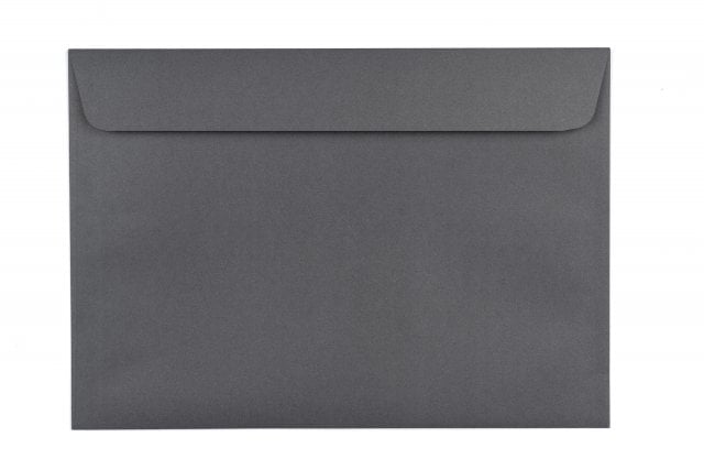 Sobres DIN C5 adhesivos sensibles a la presión, impresión gris oscuro