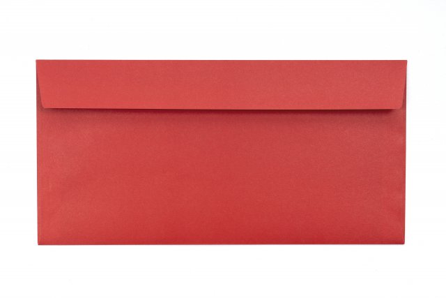 Sobres DIN largo adhesivo, impresión rojo