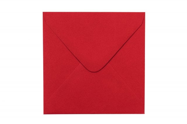 Sobres cuadrados 110x110 mm, rojo oscuro