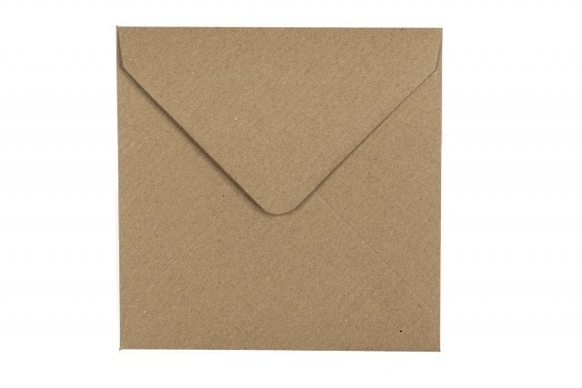 Sobres cuadrados 140x140 mm, papel kraft