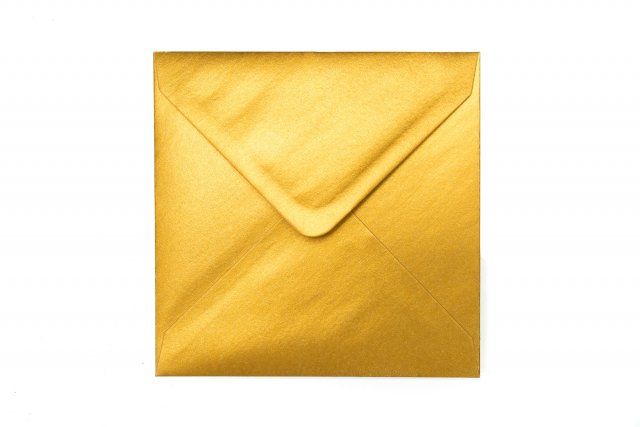 Sobres cuadrados 140x140 mm, dorados