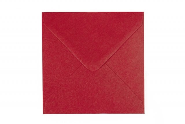 Sobres cuadrados 140x140 mm, rojo oscuro