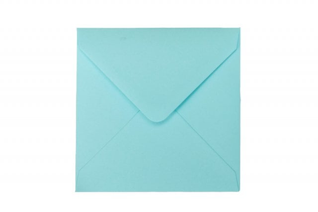 Sobres cuadrados 140x140 mm, azul claro