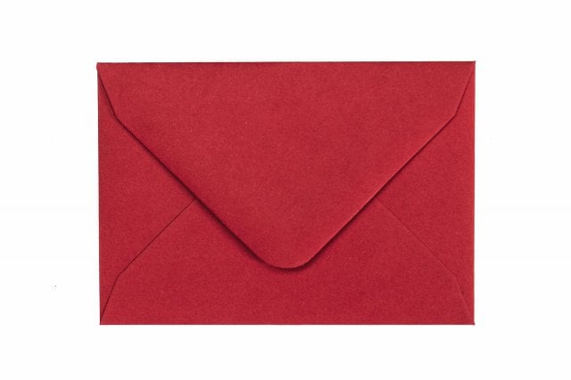 Sobres 65x94mm, rojo oscuro
