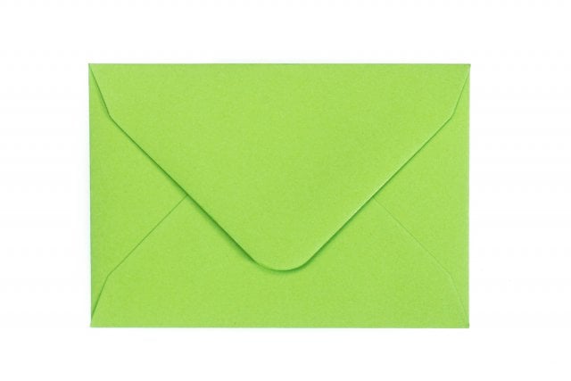 Sobres 65x94mm, verde