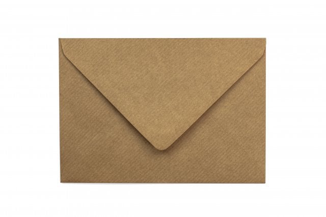 Sobres DIN C7, papel kraft Natron acanalado