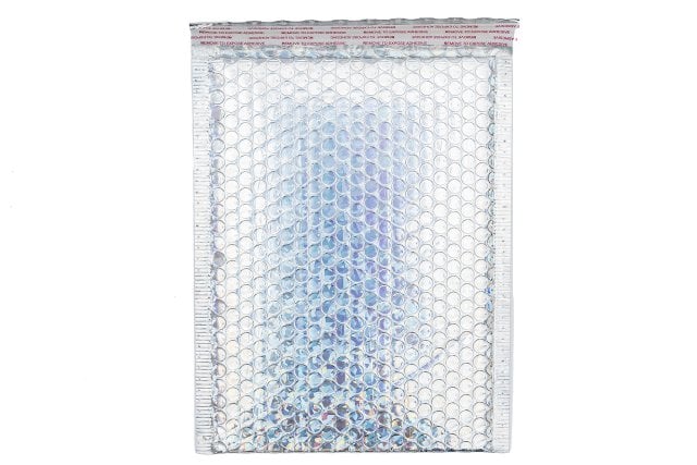 Sobres DIN C5 acolchados, efecto brillo plateado
