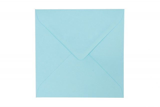 Sobres cuadrados 155x155 mm, azul pastel