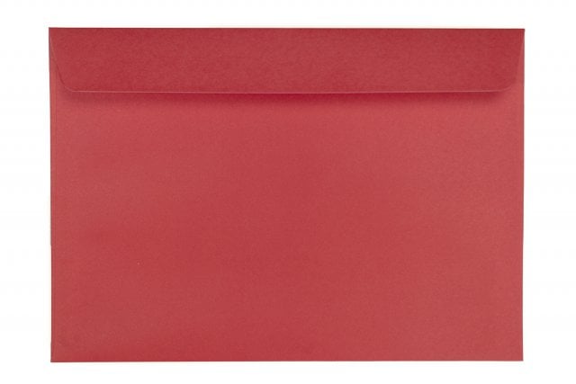 Sobres DIN C5 adhesivos, impresión roja