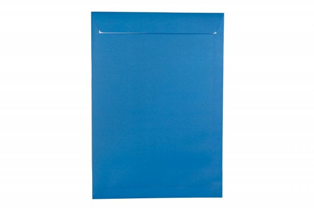 Sobres DIN C4 adhesivos, impresión azul