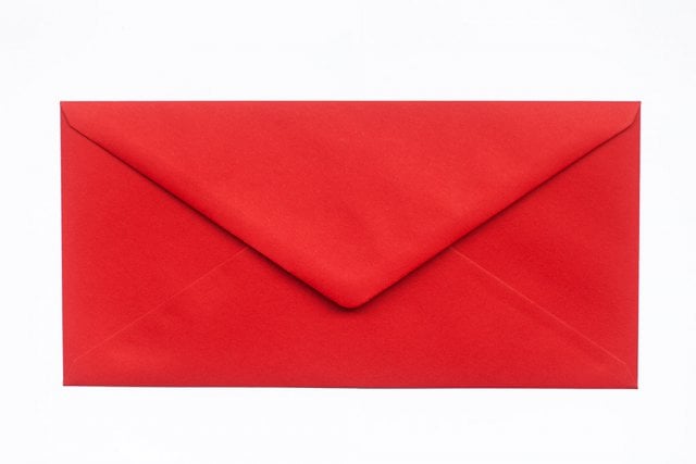Sobres DIN largo, rojo