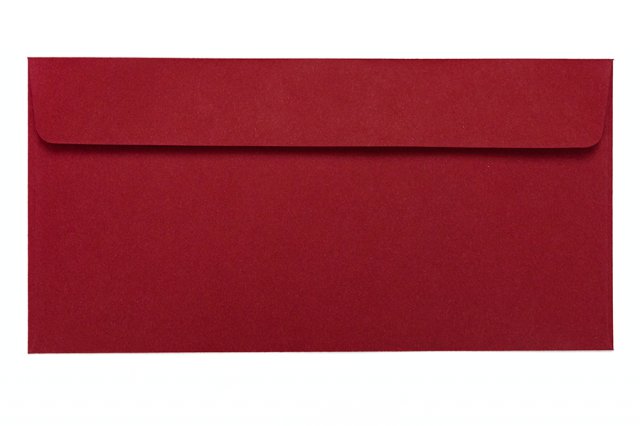 Sobres DIN adhesivo largo, rojo oscuro