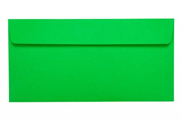 Sobres DIN adhesivo largo, verde