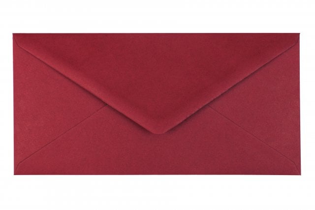 Sobres DIN largos, rojo oscuro