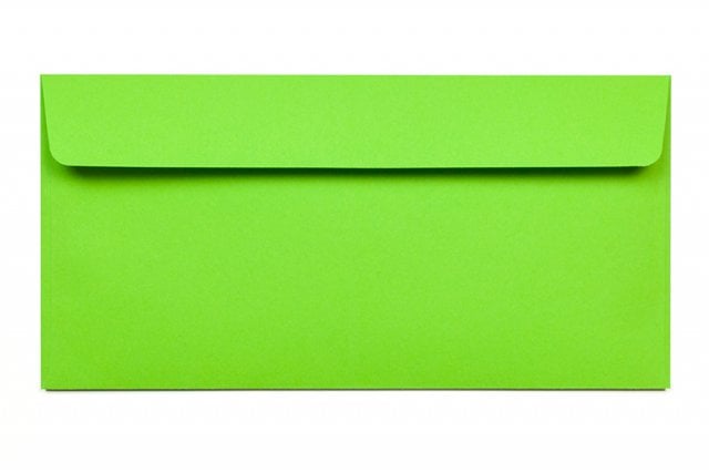 Sobres DIN adhesivo largo, verde intenso