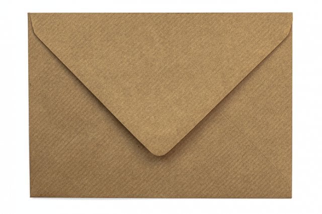 Sobres DIN C6, papel kraft Natron acanalado