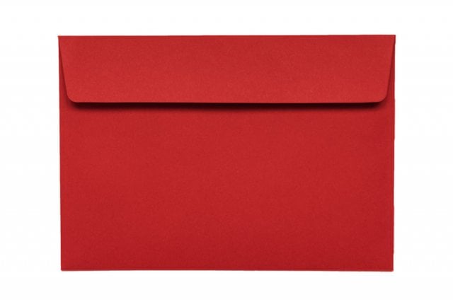 Sobres DIN C6 adhesivos, rojos