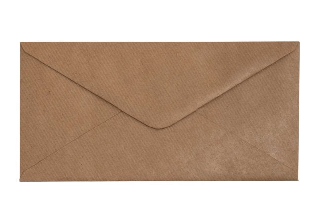 Sobres DIN largo, papel kraft Natron acanalado