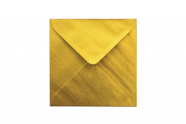 Sobres cuadrados 130x130 mm, dorados